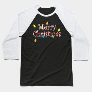 Merry Christmas White and Red Baseball T-Shirt